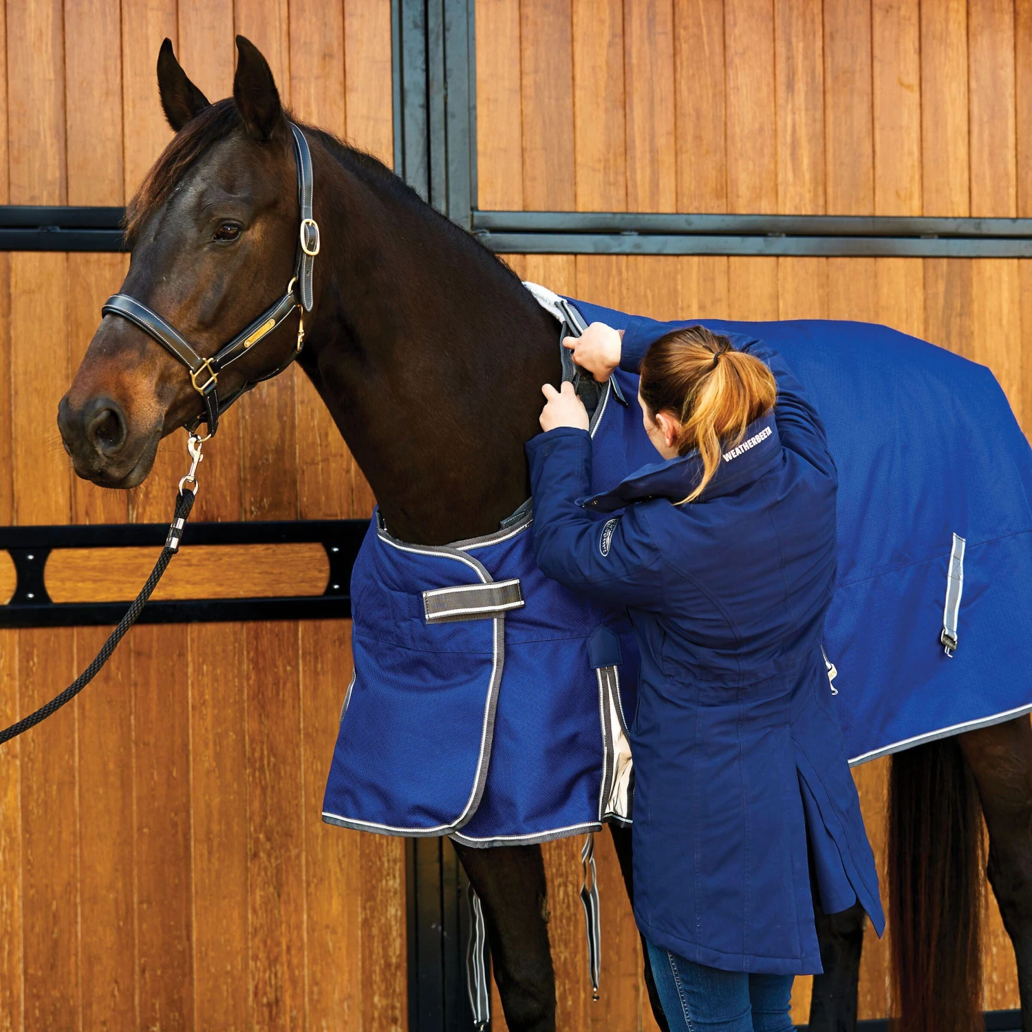 Weatherbeeta Comfitec Premier Free II Medium Lite Detachable Neck Horse Rug (Dark - Image 2