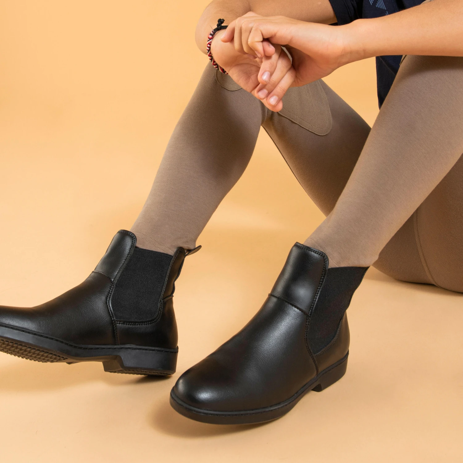 Kids' Horse Riding Suede Patch Jodhpurs 140 - Image 6