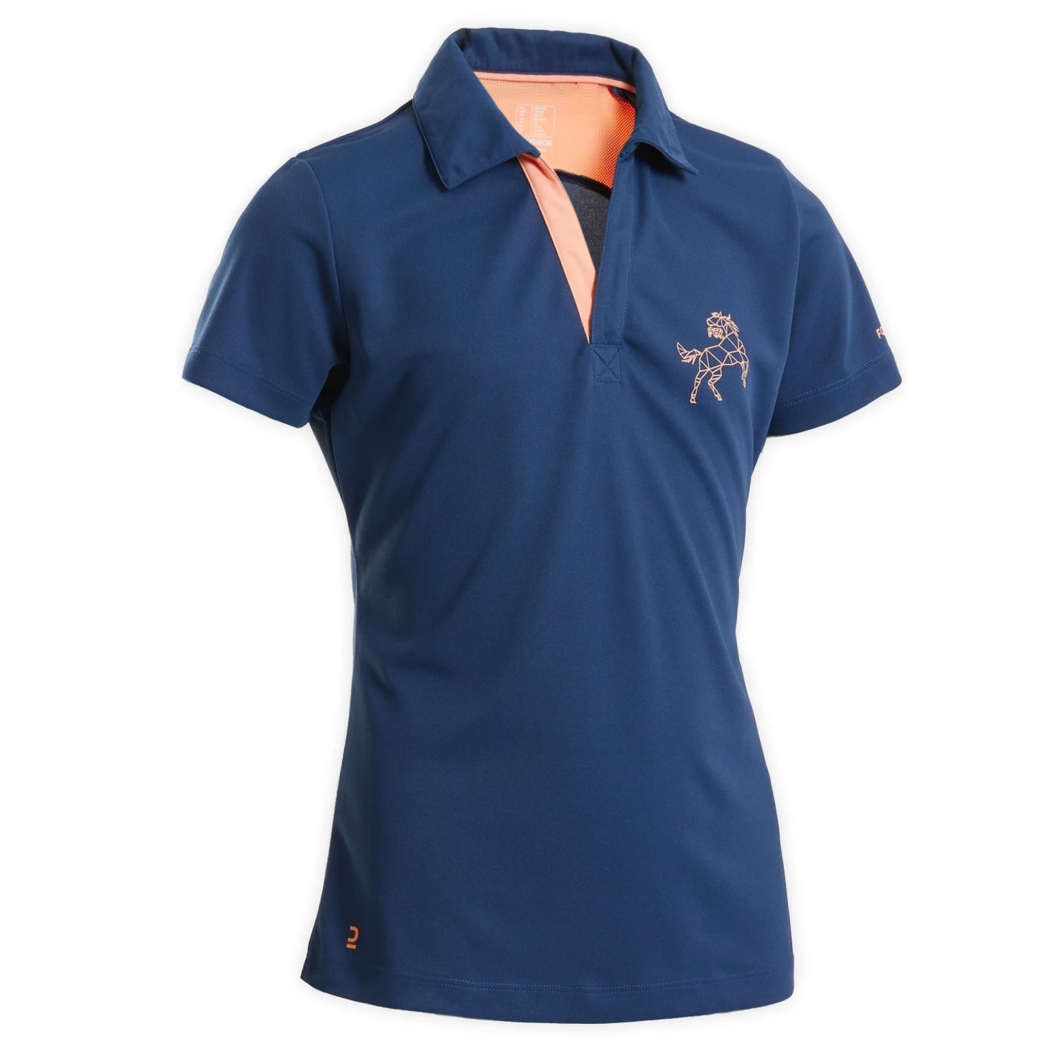 Kids' Horse Riding Short-Sleeved Mesh Polo Shirt 500 - Image 9