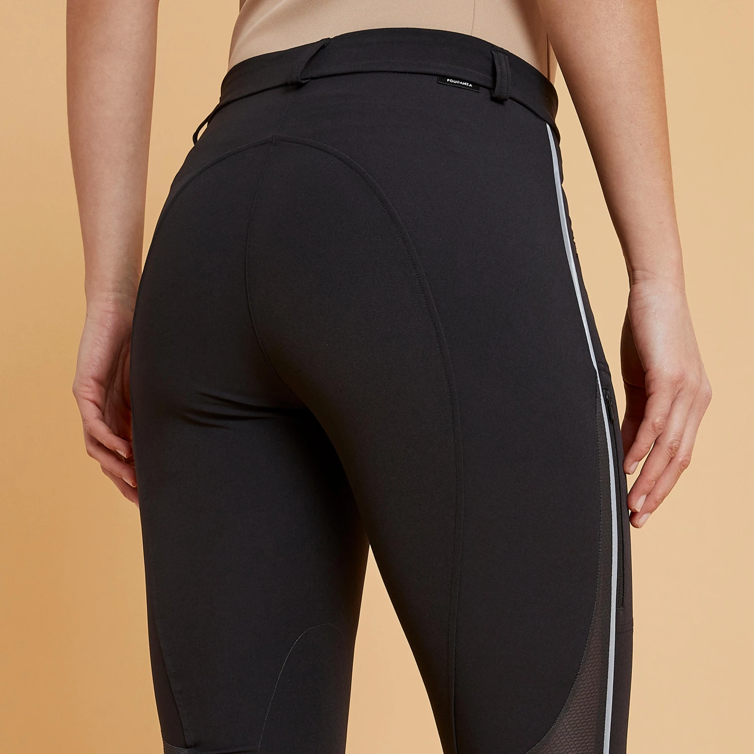 Women's Horse Riding Lightweight Mesh Jodhpurs 500 - Image 6