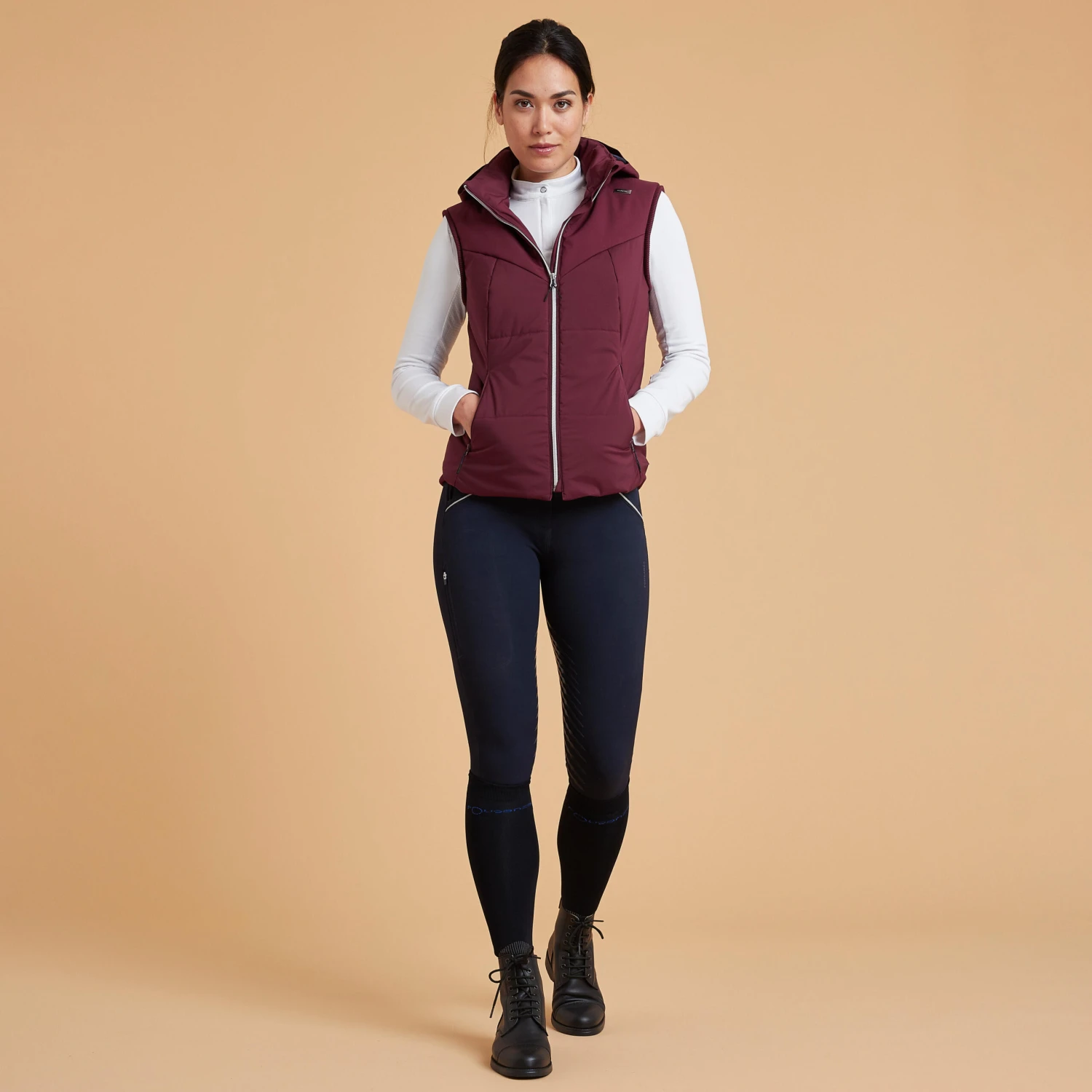 Women's Sleeveless Horse Riding Warm Down Jacket 900 - Image 11