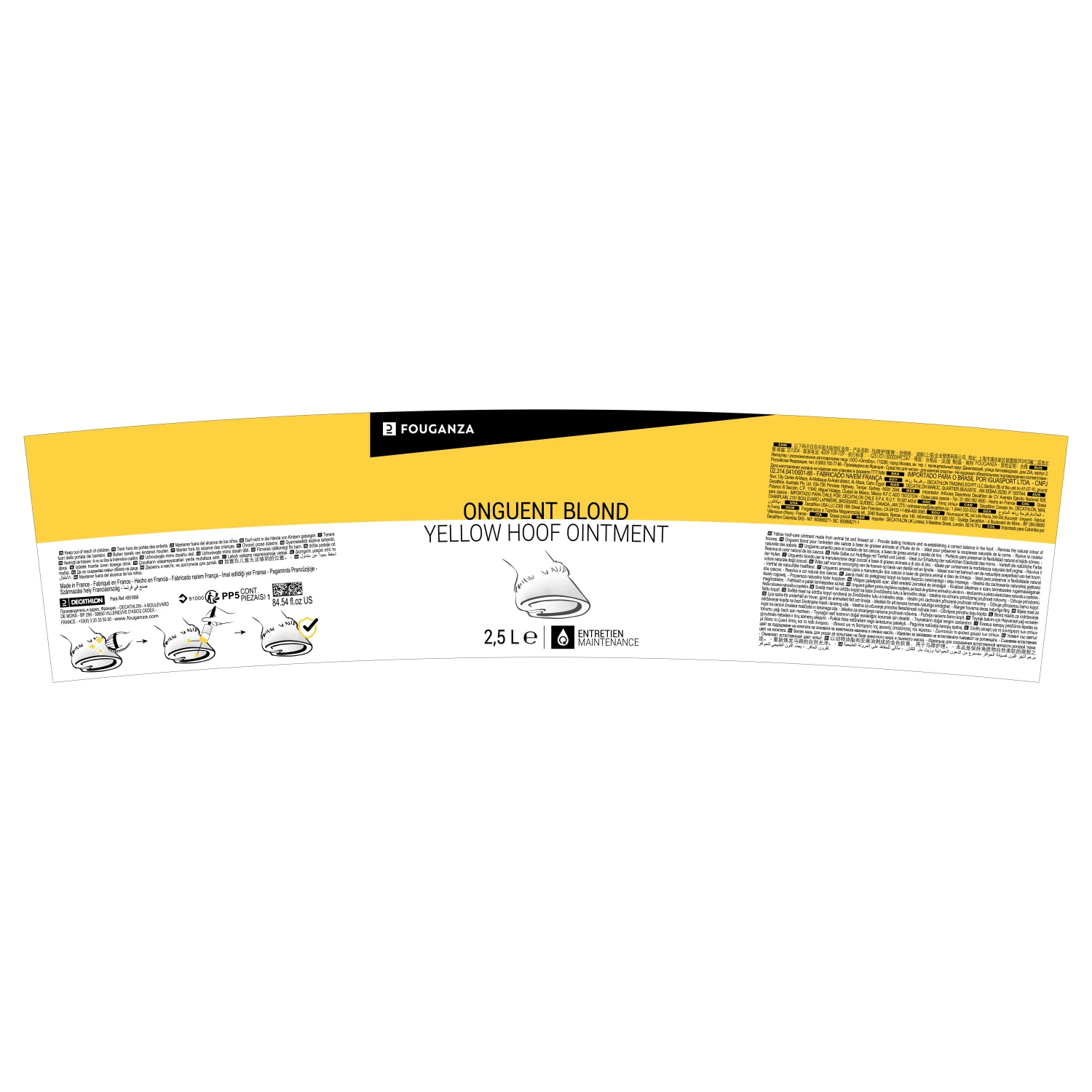 Hoof Care Ointment Horse Riding Hoof Grease For Horse And Pony 2.5 L - Blond - Image 4