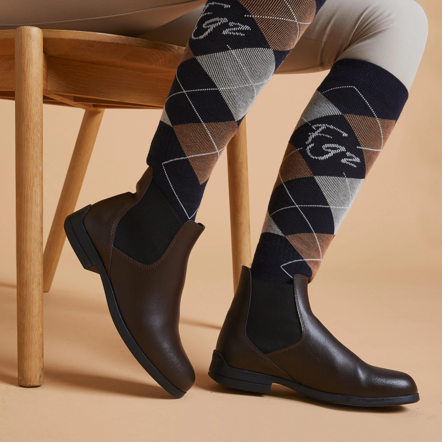 Adult Leather Horse Riding Jodhpur Boots 500 - Image 9