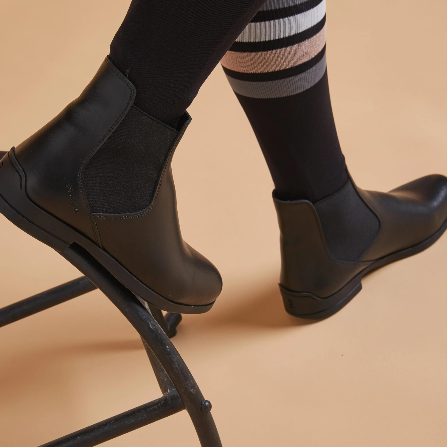 Adult Leather Horse Riding Jodhpur Boots 500 - Image 6