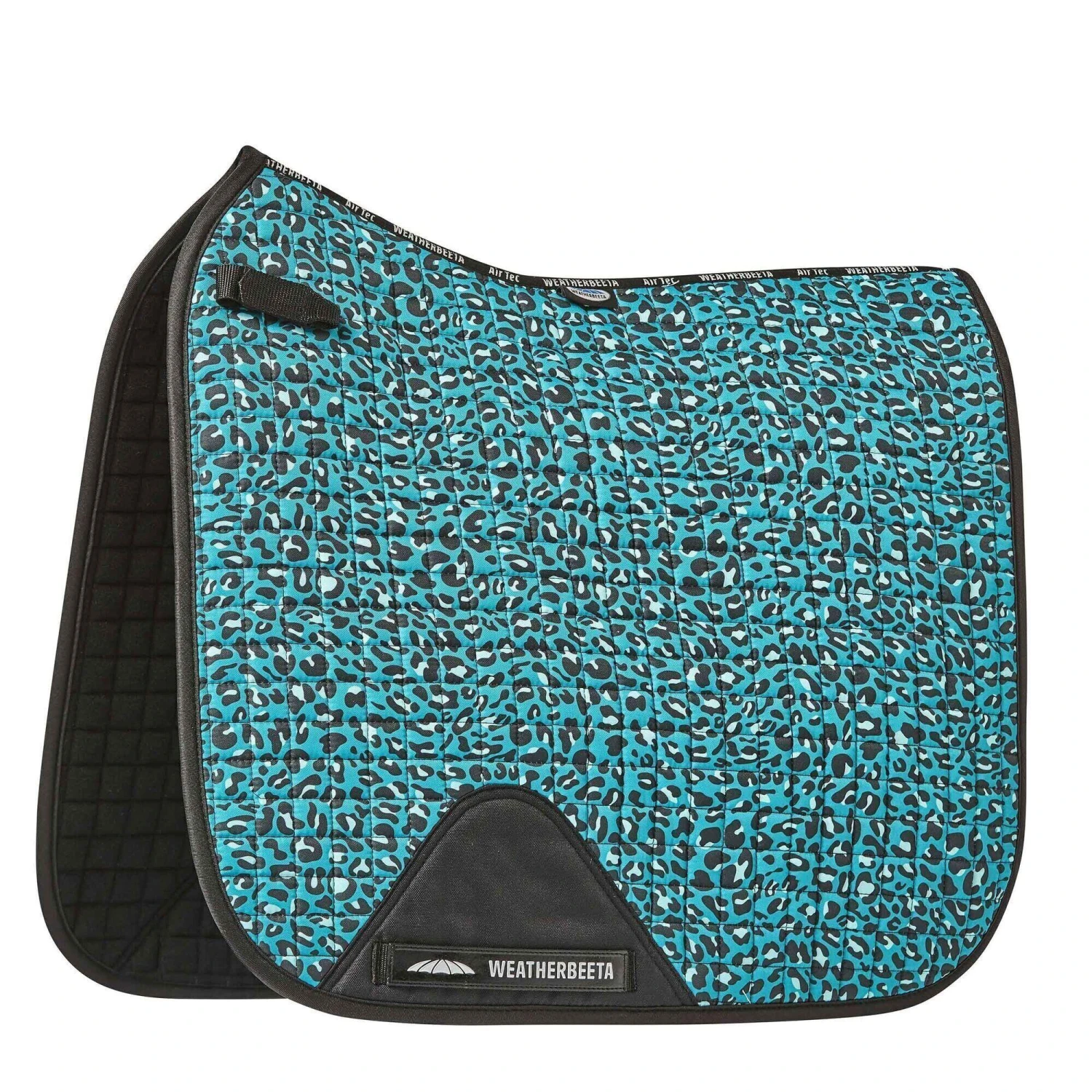 Weatherbeeta Prime Leopard Print Horse Dressage Saddlepad (Turquoise/Black)