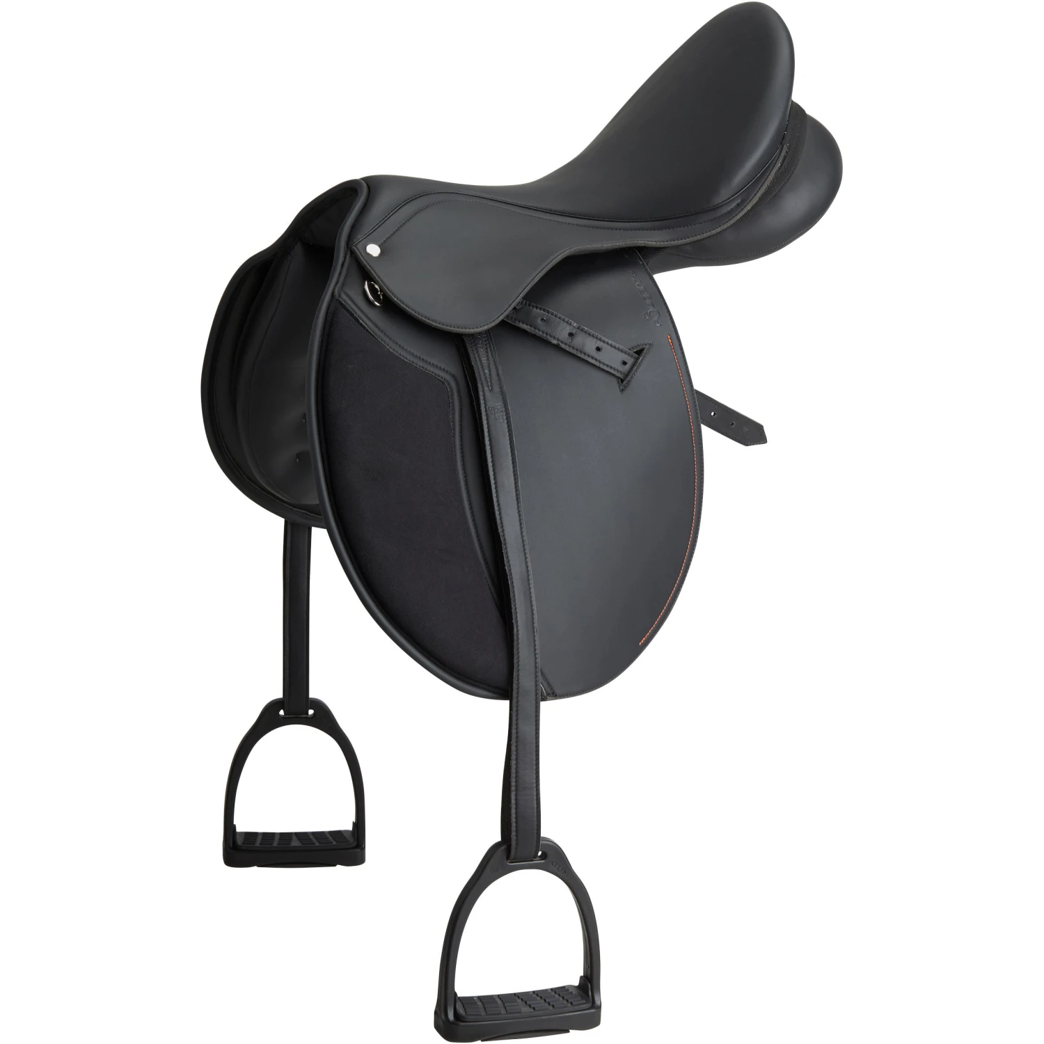 Synthia Horse Riding Synthetic All-Purpose 16"5 Saddle For Horse & Pony - Black - Image 10
