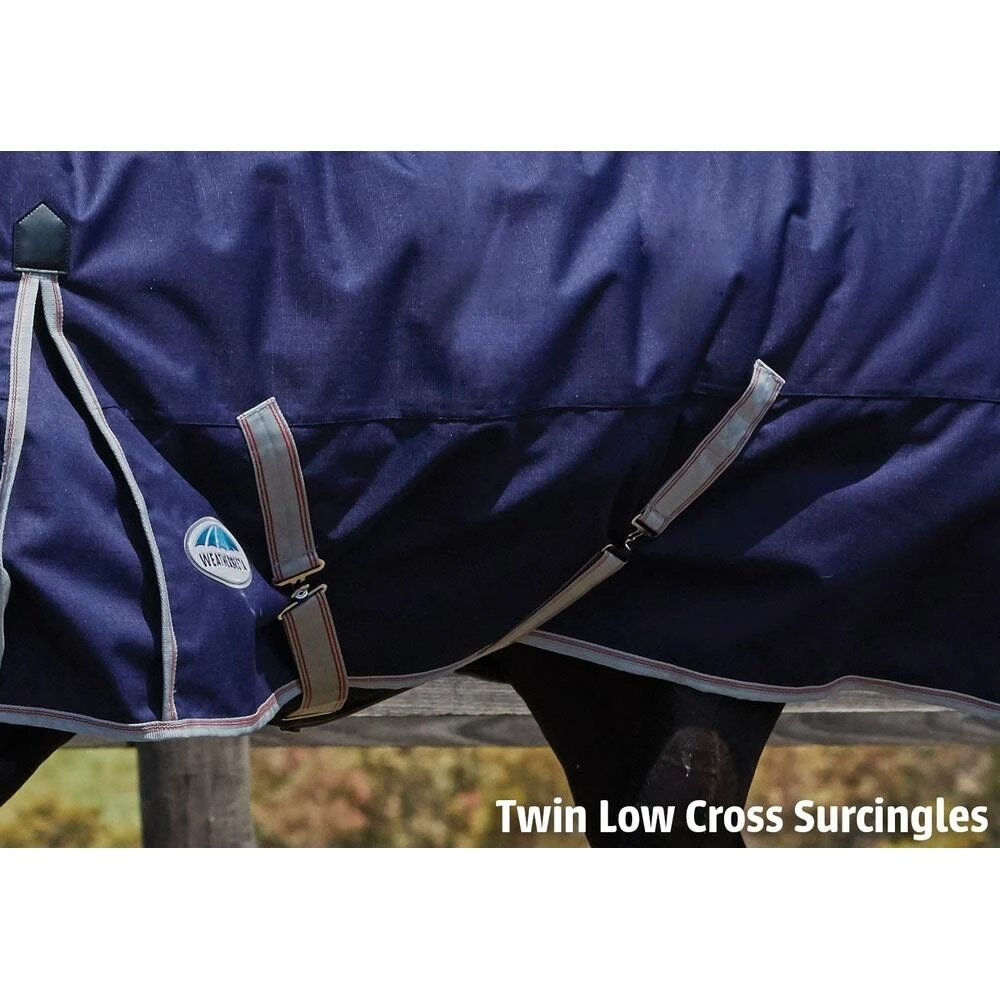 Weatherbeeta Comfitec Lite Plus Essential Standard Neck Turnout Rug (Navy/Silver/Red) - Image 4