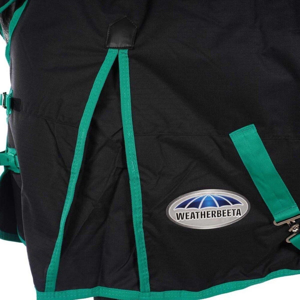 Weatherbeeta Comfitec Classic Standard Neck Medium Turnout Rug (Black/Green) - Image 4