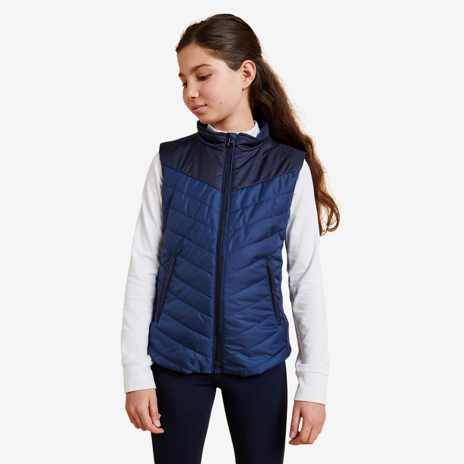 Kids' Sleeveless Horse Riding Padded Jacket 500 - Image 7