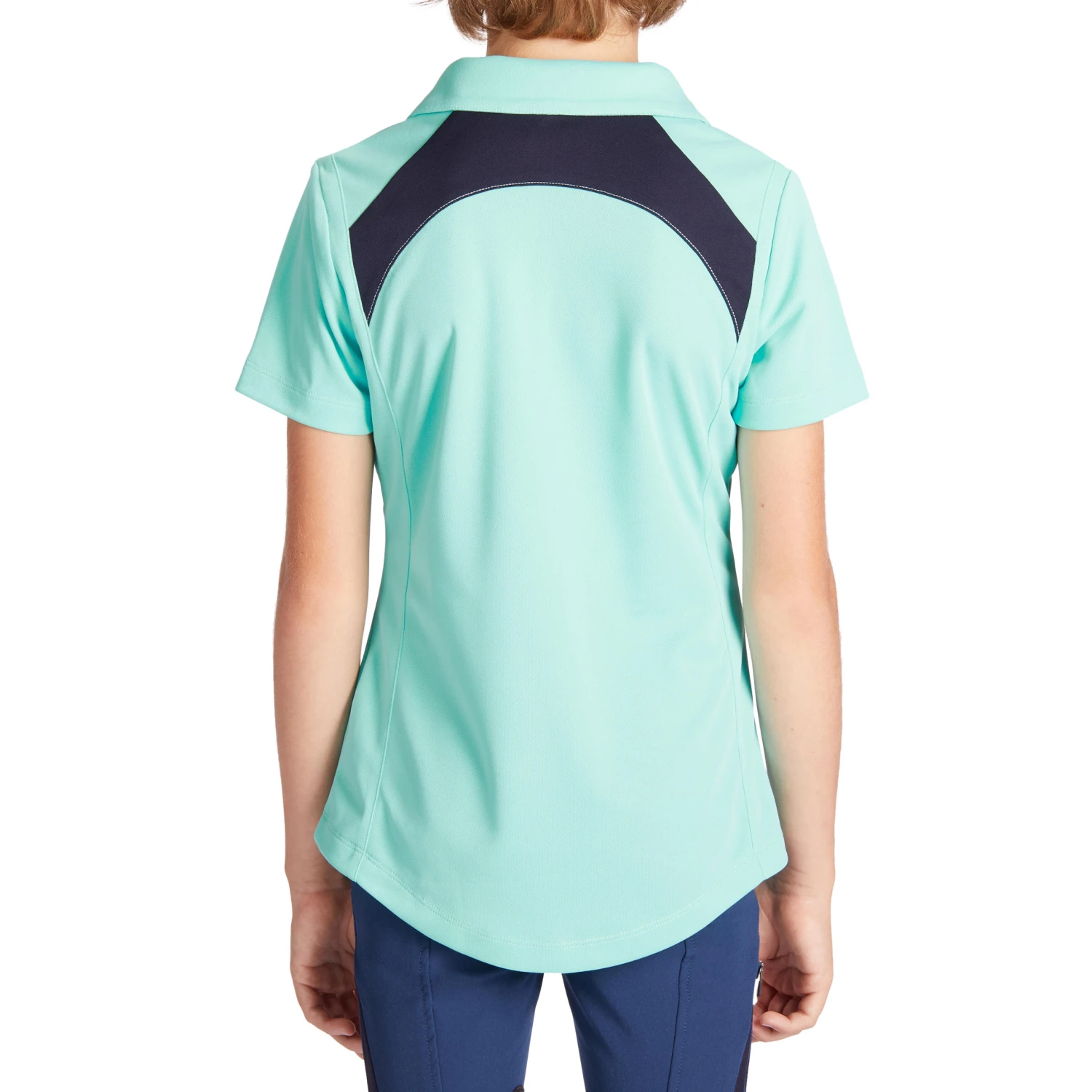 Kids' Horse Riding Short-Sleeved Mesh Polo Shirt 500 - Image 3