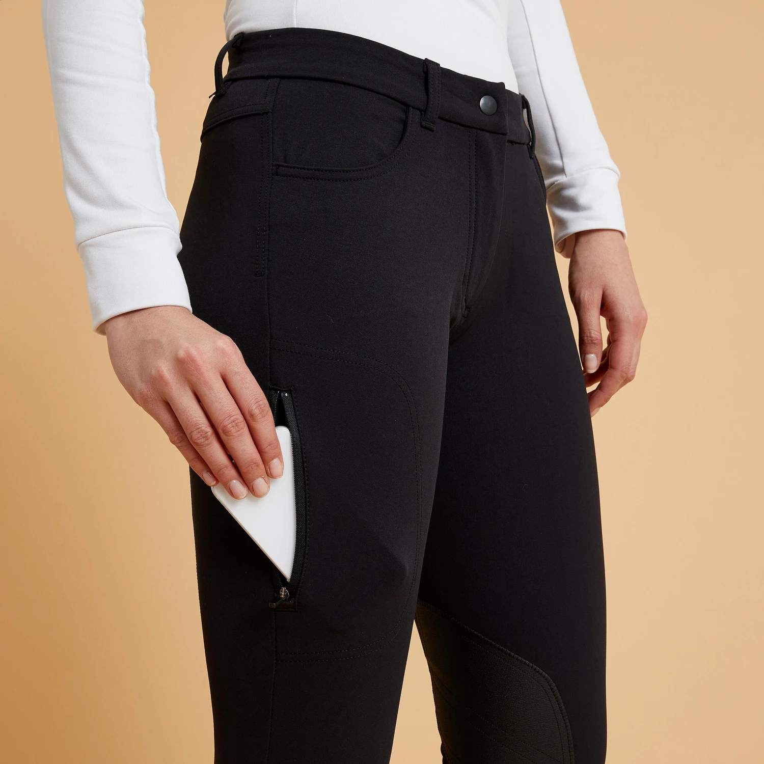 Women's Horse Riding Jodhpurs With Grippy Patches 500 - Image 4