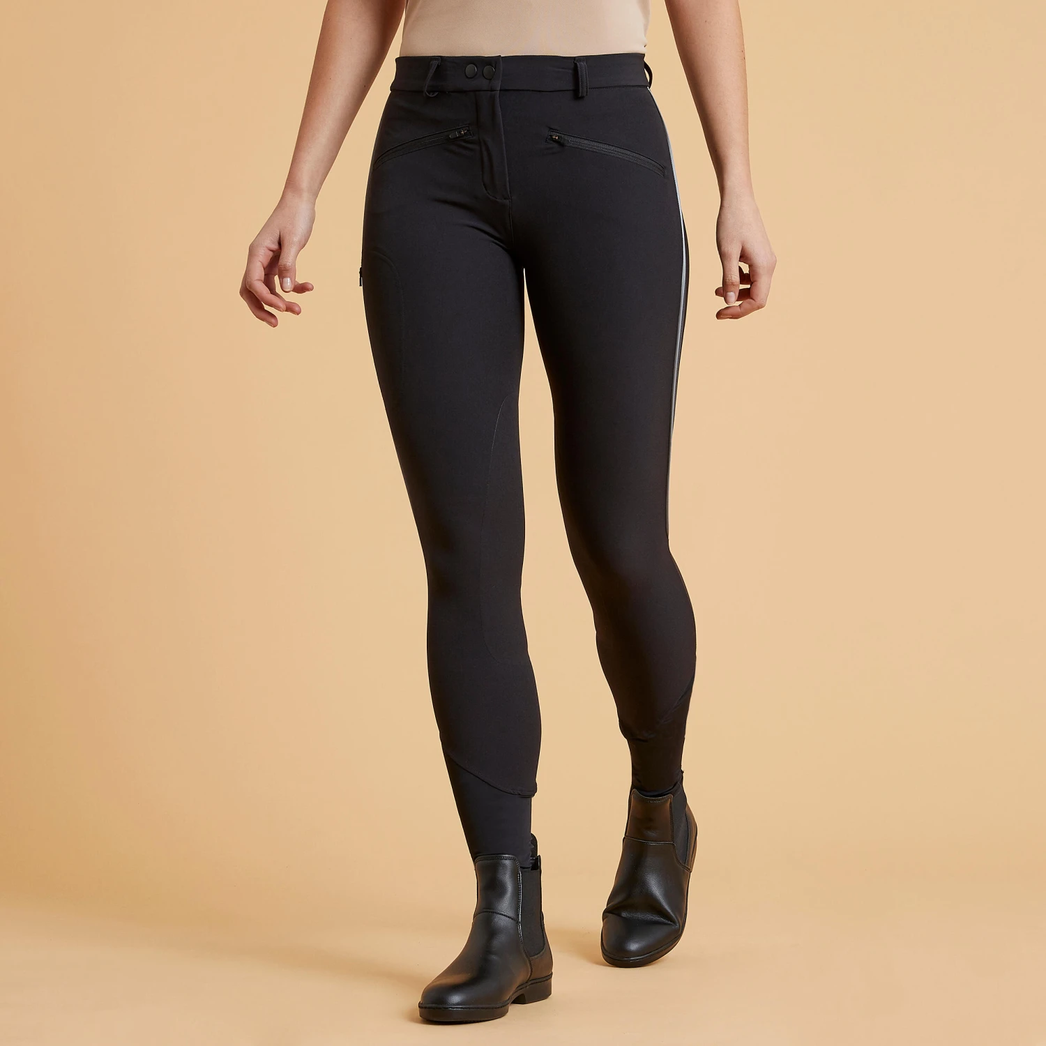 Women's Horse Riding Lightweight Mesh Jodhpurs 500 - Image 2