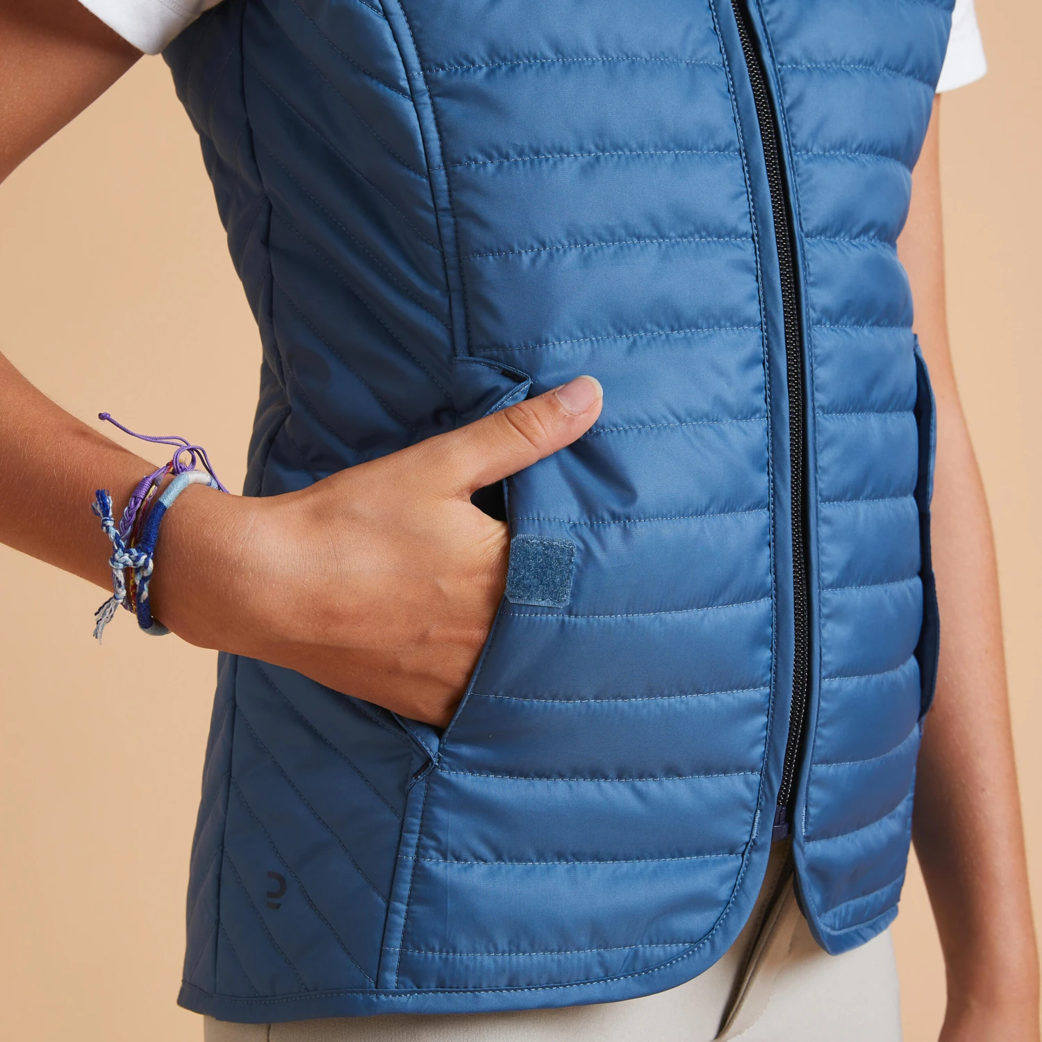 Kids' Horse Riding Sleeveless Padded Gilet 100 - Image 8
