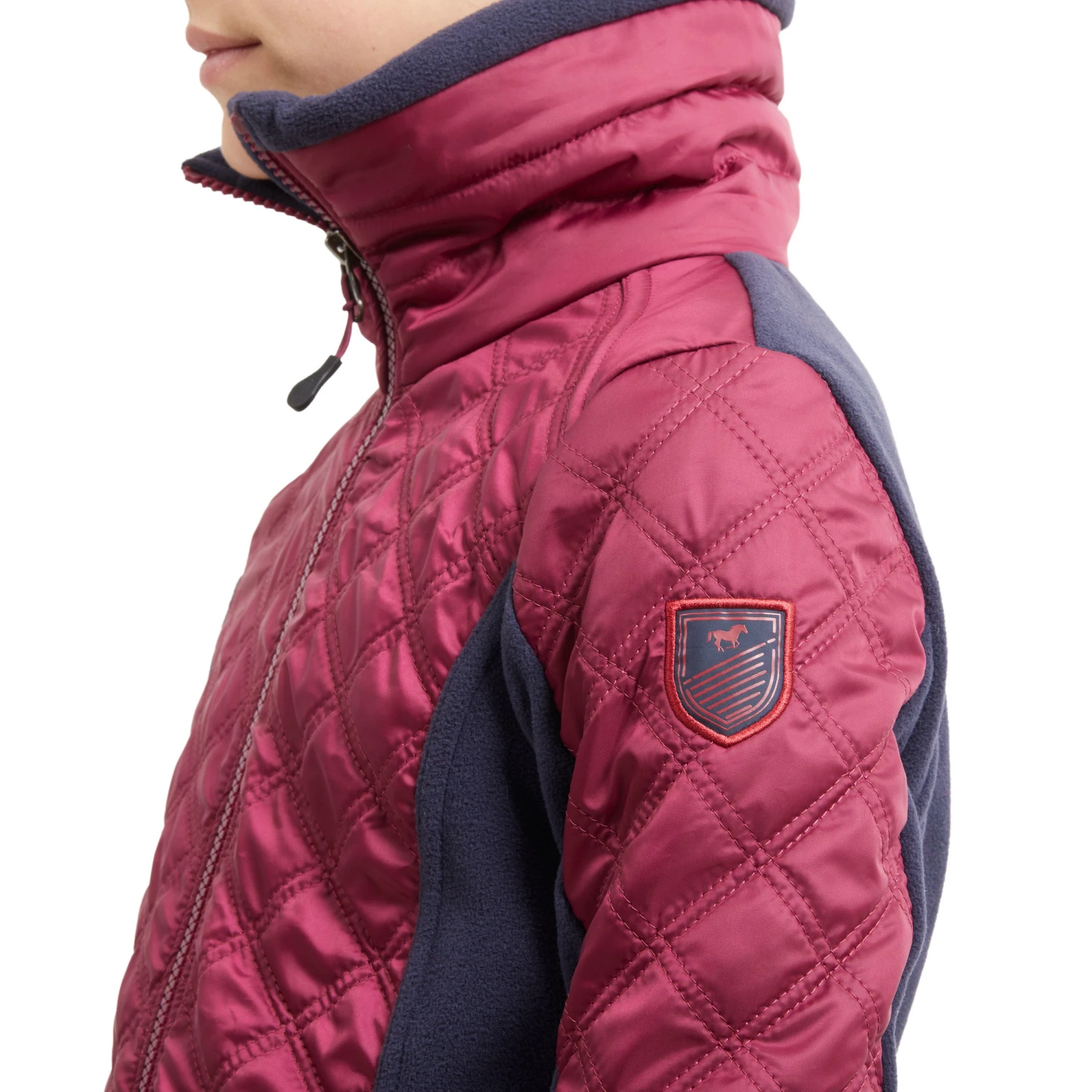 Kids' Horse Riding Bi-Material Warm Fleece 500 - Image 20