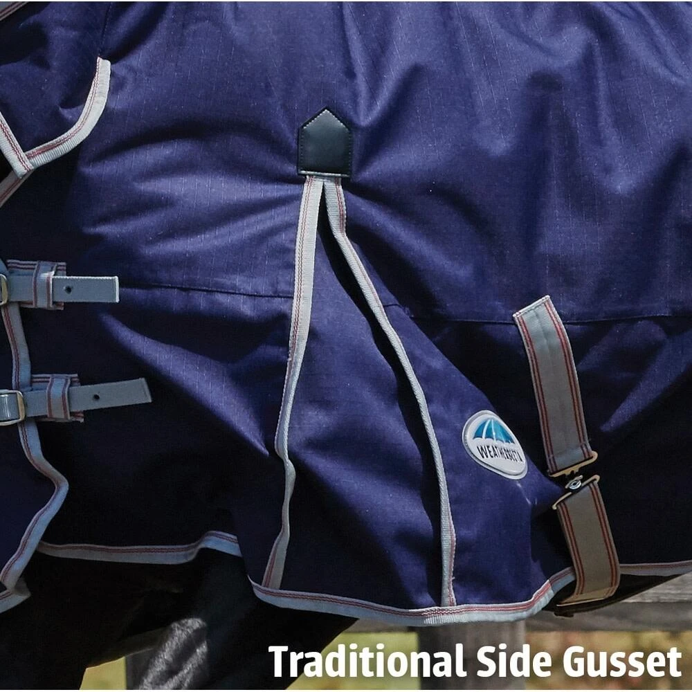 Weatherbeeta Comfitec Lite Plus Essential Standard Neck Turnout Rug (Navy/Silver/Red) - Image 3