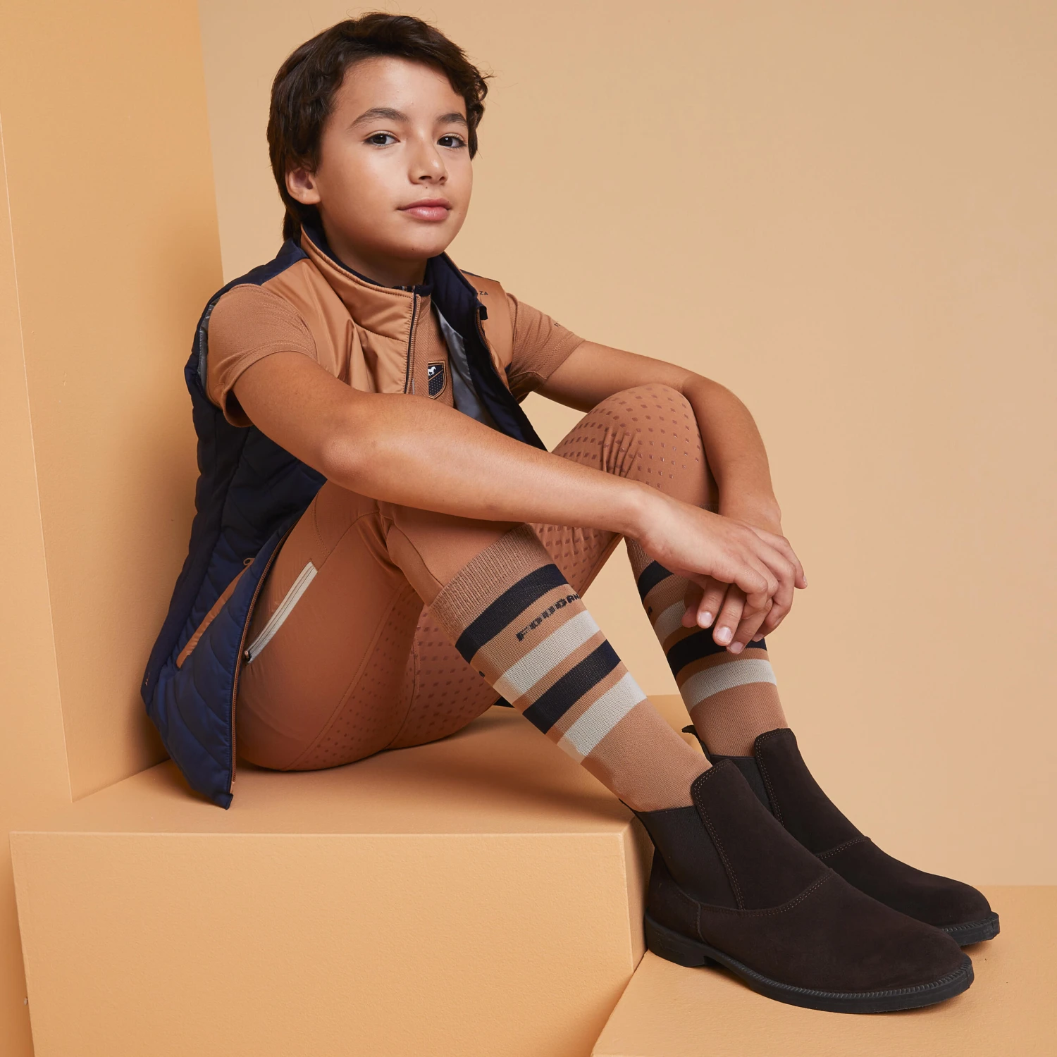 Kids' Horse Riding Fullgrip Jodhpurs 580 - Image 2