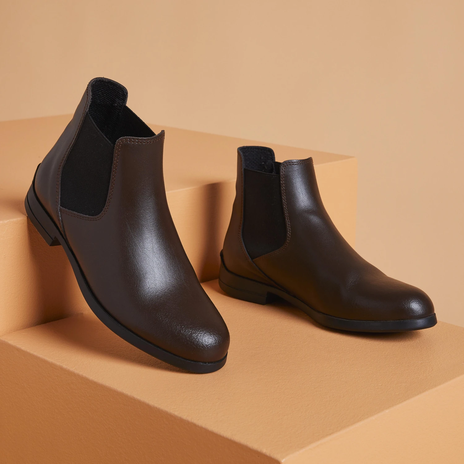 Adult Leather Horse Riding Jodhpur Boots 500 - Image 13