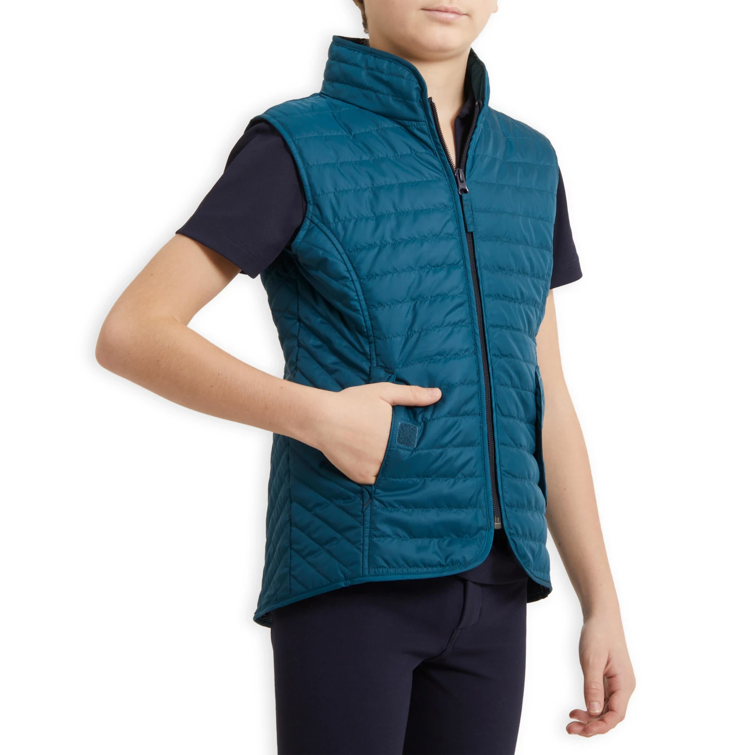 Kids' Horse Riding Sleeveless Padded Gilet 100 - Image 13