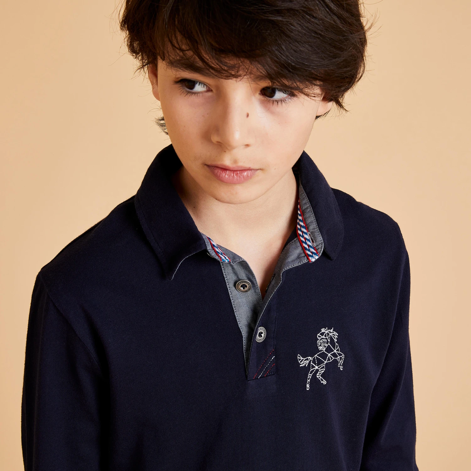 Boys' Horse Riding Long-Sleeved Polo 100 - Image 4