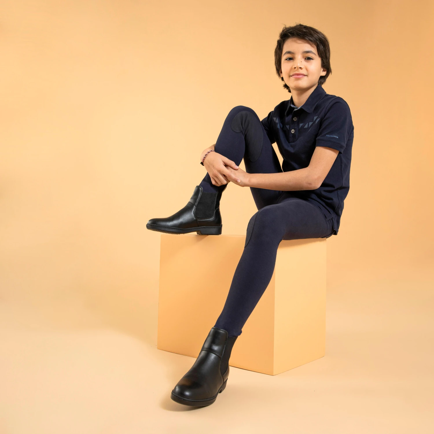 Kids' Horse Riding Suede Patch Jodhpurs 140 - Image 9